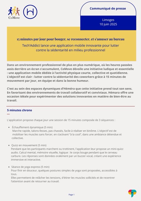 Communiqué de presse